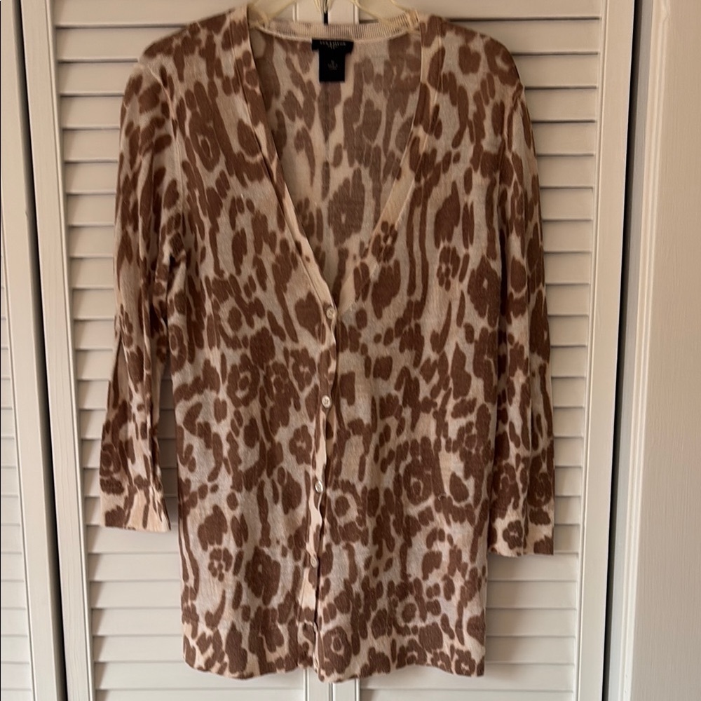 Brown Leopard Print Cardigan